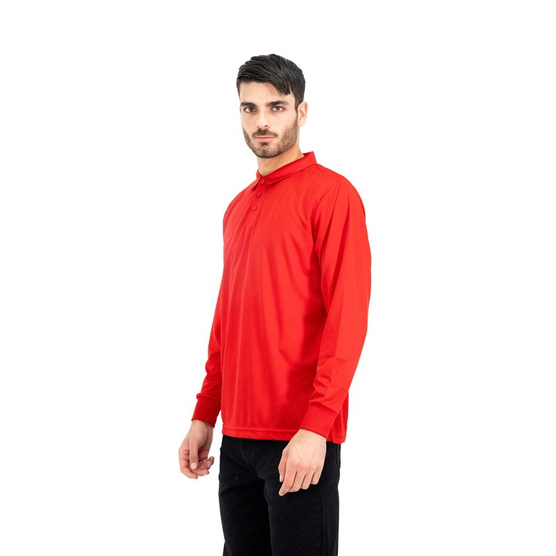 POLERA COOLDRY QUEBEC MANGA LARGA ROJO HOMBRE - 2