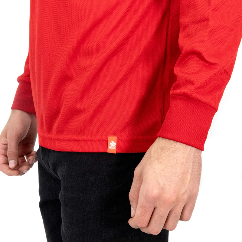 POLERA COOLDRY QUEBEC MANGA LARGA ROJO HOMBRE - 6