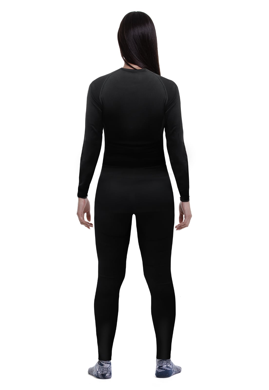 CONJUNTO MUJER HARDWORK PRIMERA CAPA HW PATAGONIA SPANDEX BLACK - 2