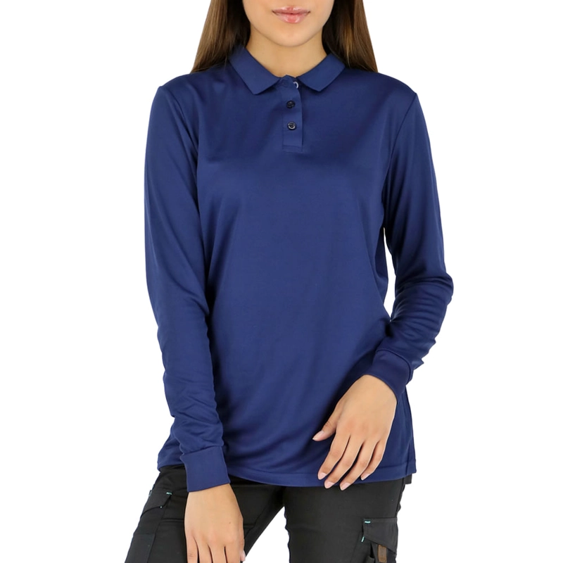 POLERA COOLDRY QUEBEC MANGA LARGA MUJER AZUL - 1