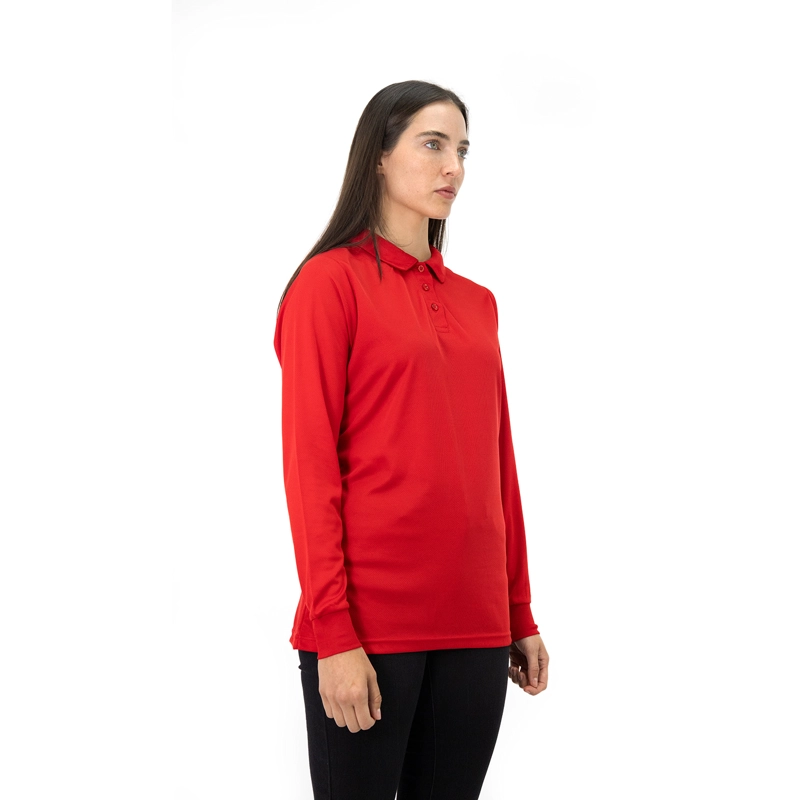 POLERA COOLDRY QUEBEC MANGA LARGA ROJO MUJER - 2