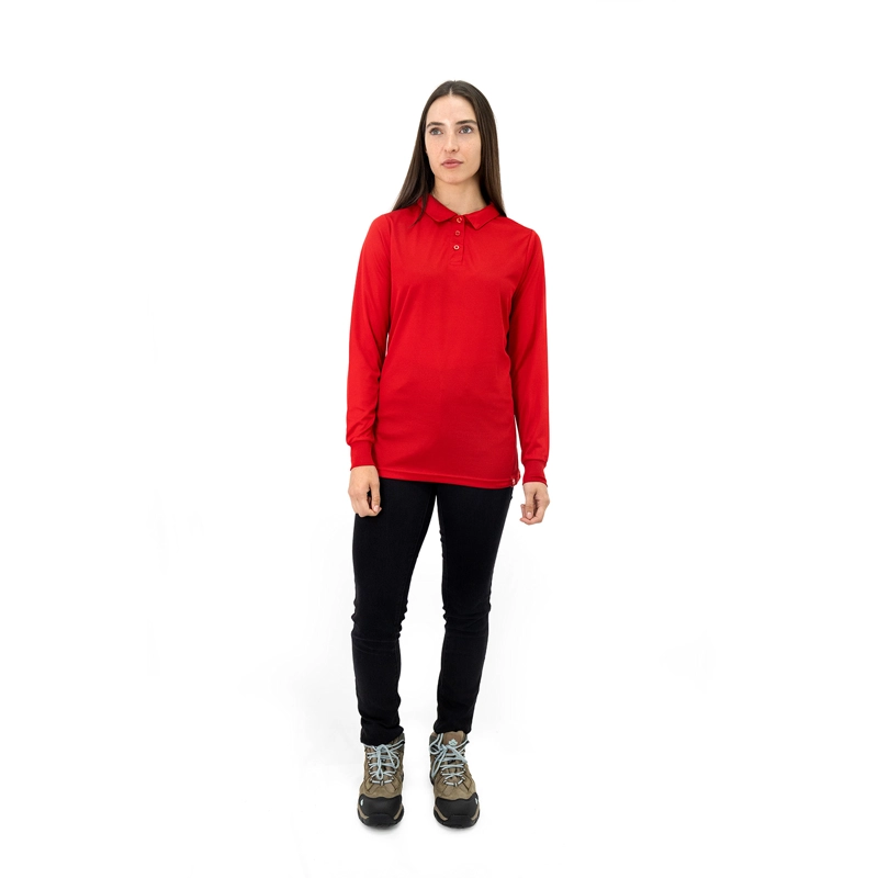 POLERA COOLDRY QUEBEC MANGA LARGA ROJO MUJER - 5