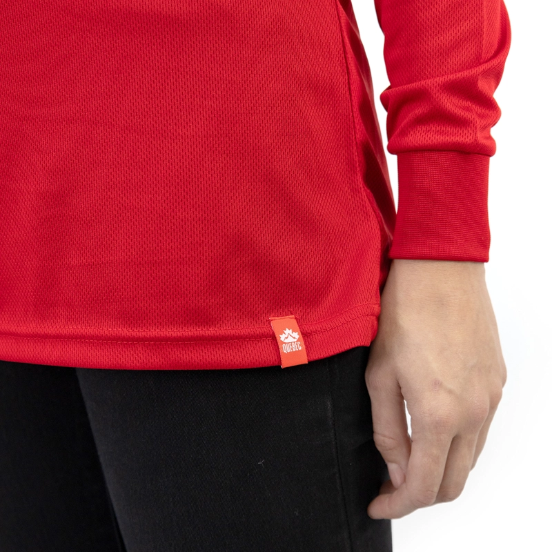 POLERA COOLDRY QUEBEC MANGA LARGA ROJO MUJER - 6