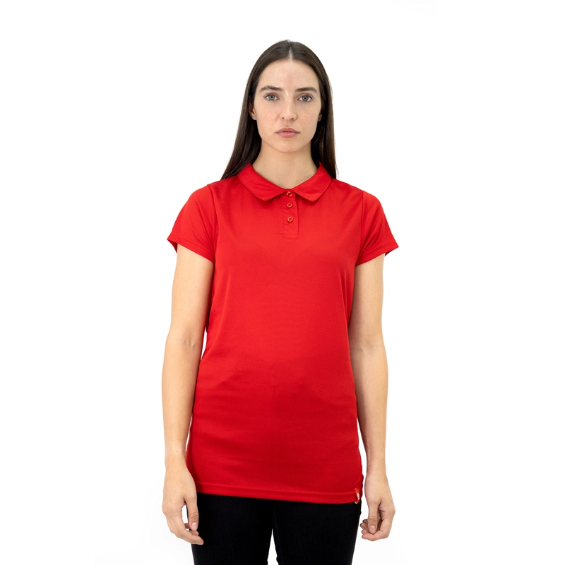 QUEBEC POLERA COOLDRY QUEBEC MANGA CORTA ROJO MUJER