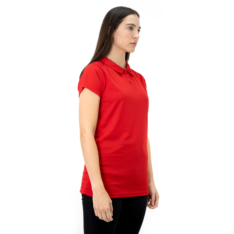 POLERA COOLDRY QUEBEC MANGA CORTA ROJO MUJER - 2