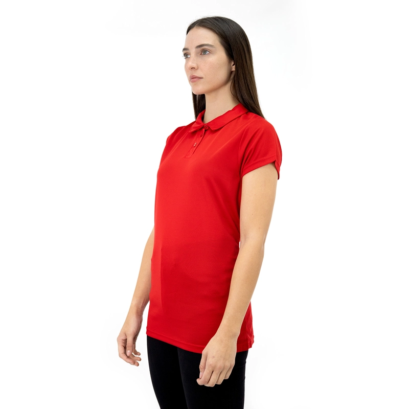 POLERA COOLDRY QUEBEC MANGA CORTA ROJO MUJER - 3