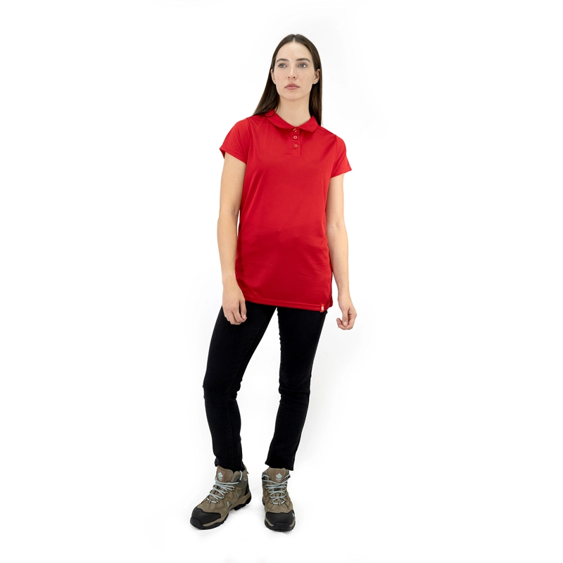 POLERA COOLDRY QUEBEC MANGA CORTA ROJO MUJER - 5