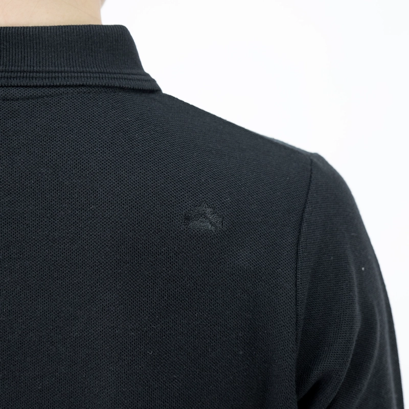 POLERA PIQUE QUEBEC MANGA LARGA NEGRO MUJER - 6