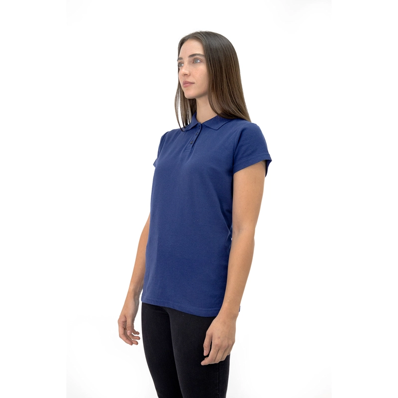 POLERA PIQUE QUEBEC MANGA CORTA AZUL MUJER - 3