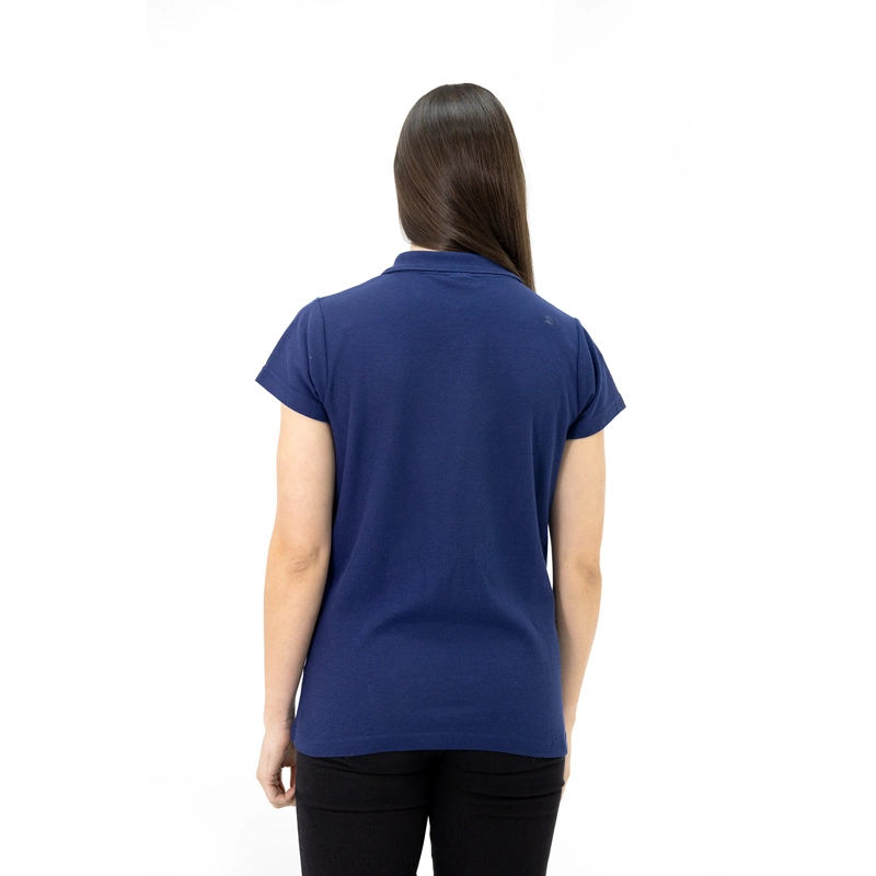 POLERA PIQUE QUEBEC MANGA CORTA AZUL MUJER - 4