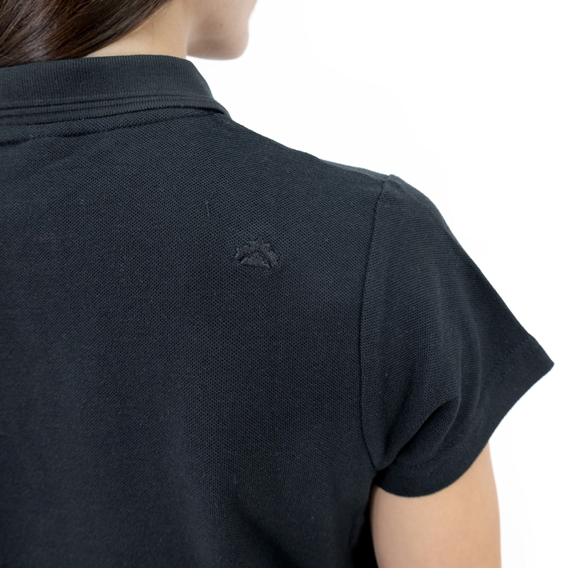 POLERA PIQUE QUEBEC MANGA CORTA NEGRO MUJER - 6