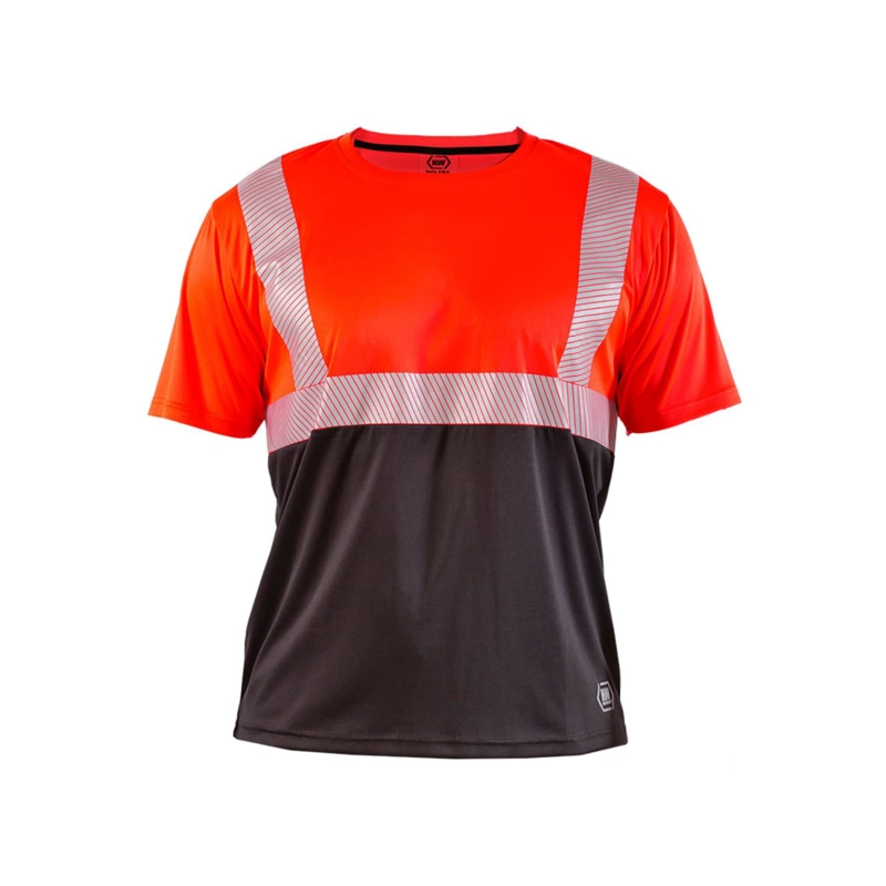 POLERA REFLECTIVA HW ROJO FLUOR MANGA CORTA - 1