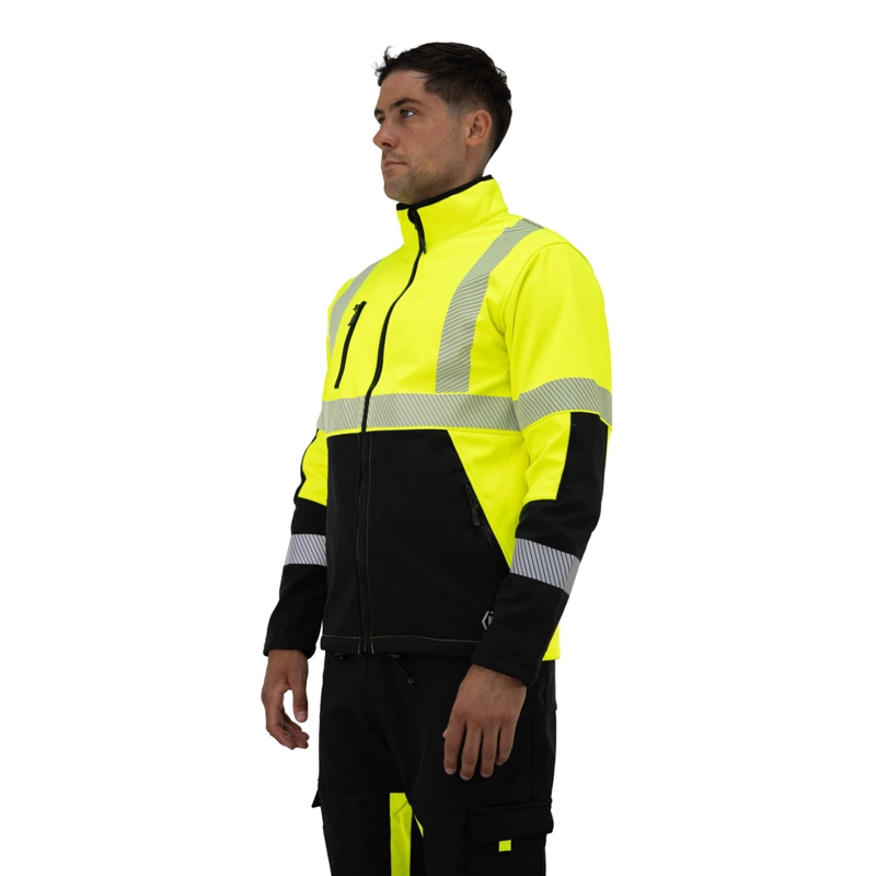 CHAQUETA SOFTSHELL HW OKLAN AMARILLO FLUOR - 3