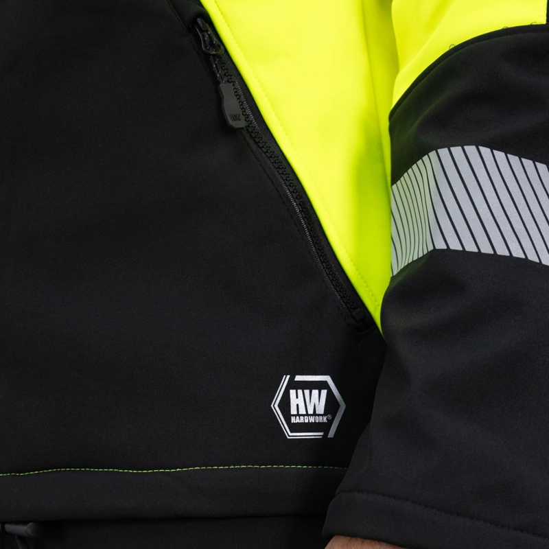 CHAQUETA SOFTSHELL HW OKLAN AMARILLO FLUOR - 5