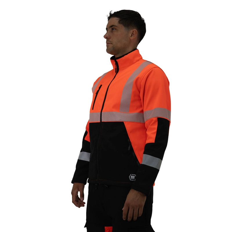 CHAQUETA SOFTSHELL HW OKLAN ROJO FLUOR - 3