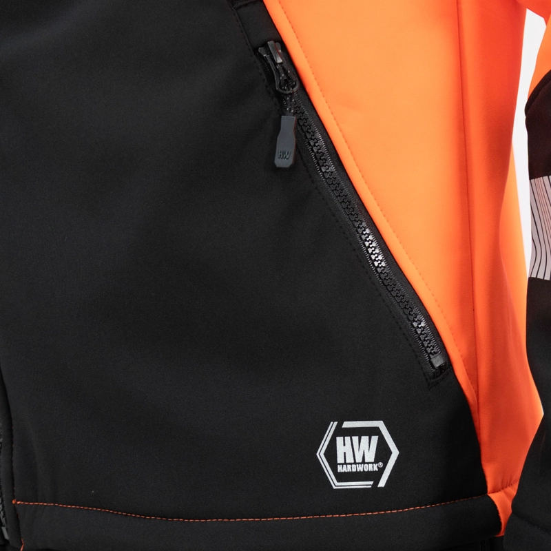 CHAQUETA SOFTSHELL HW OKLAN ROJO FLUOR - 5