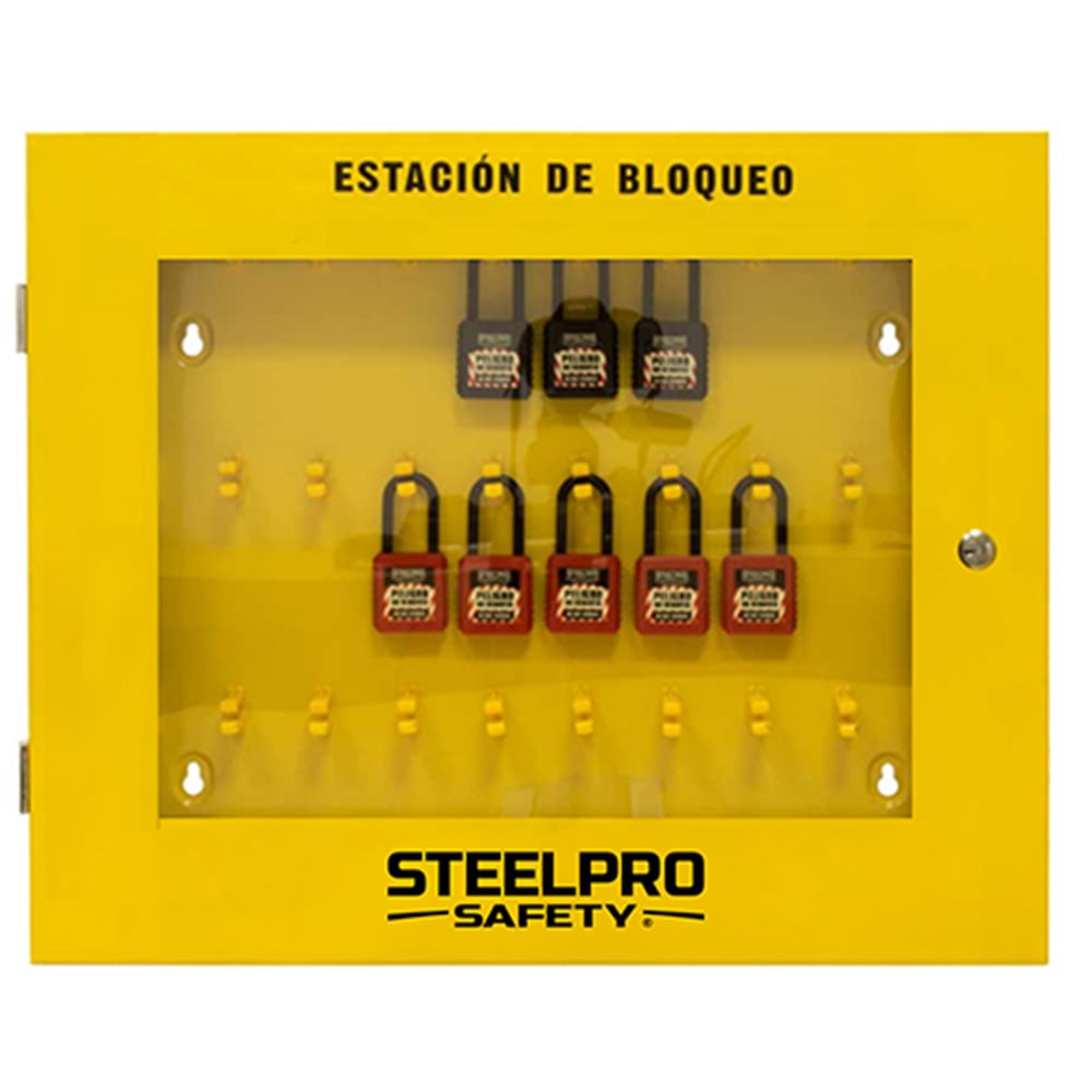 ESTACIÓN STEELPRO BLOQUEO GRUPAL AMARILLA - 1