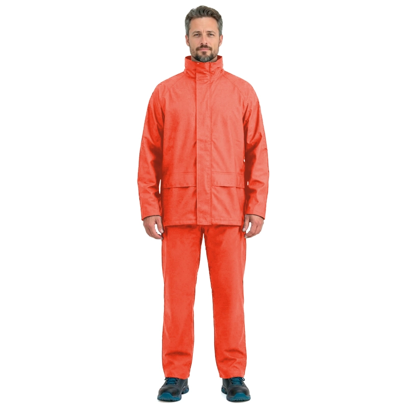 TRAJE IMPERMEABLE ALASKA PU/PVC NARANJO - 1