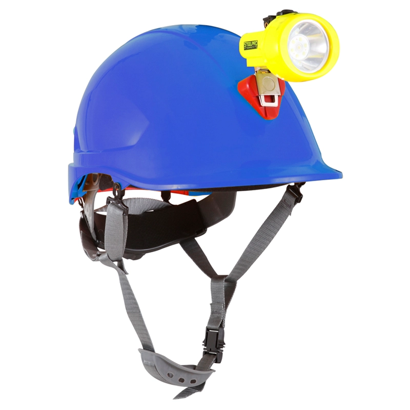 CASCO STEELPRO ABS MTA AMARILLO CON PORTALAMPARA FULL - 2