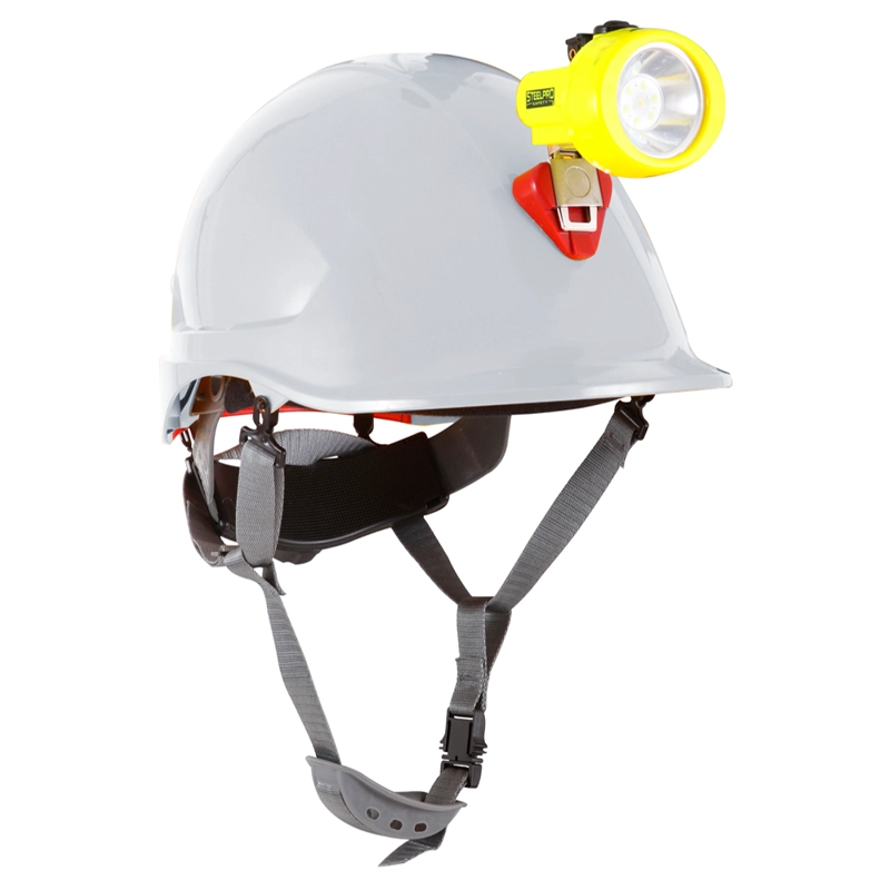 CASCO STEELPRO ABS MTA AMARILLO CON PORTALAMPARA FULL - 3