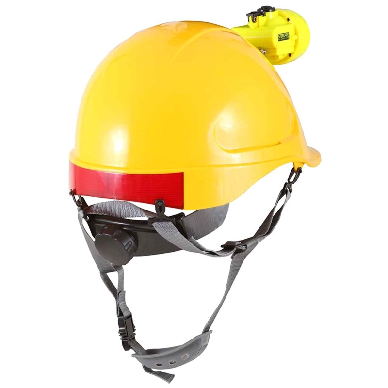CASCO STEELPRO ABS MTA AMARILLO CON PORTALAMPARA FULL - 4