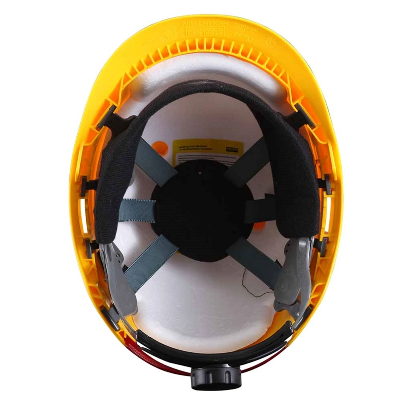 CASCO STEELPRO ABS MTA AMARILLO CON PORTALAMPARA FULL - 5