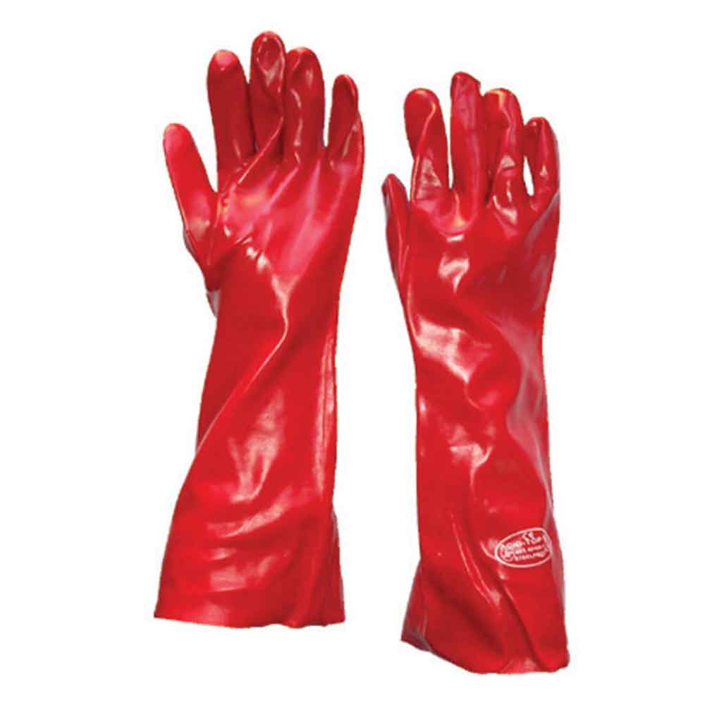 GUANTE PVC 18-45 CM ROJO - 1