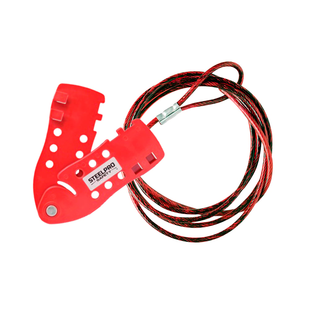 BLOQUEO STEELPRO AJUSTABLE CON CABLE 2 METROS - 1