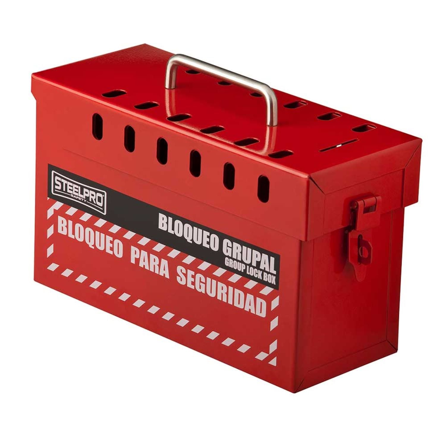 CAJA STEELPRO BLOQUEO GRUPAL ROJA - 1