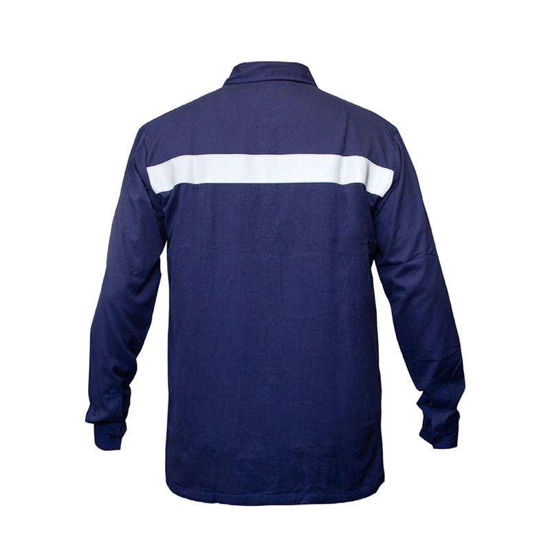 CAMISA MARCA IGNÍFUGA ANTIESTÁTICA AZUL MARINO - 2