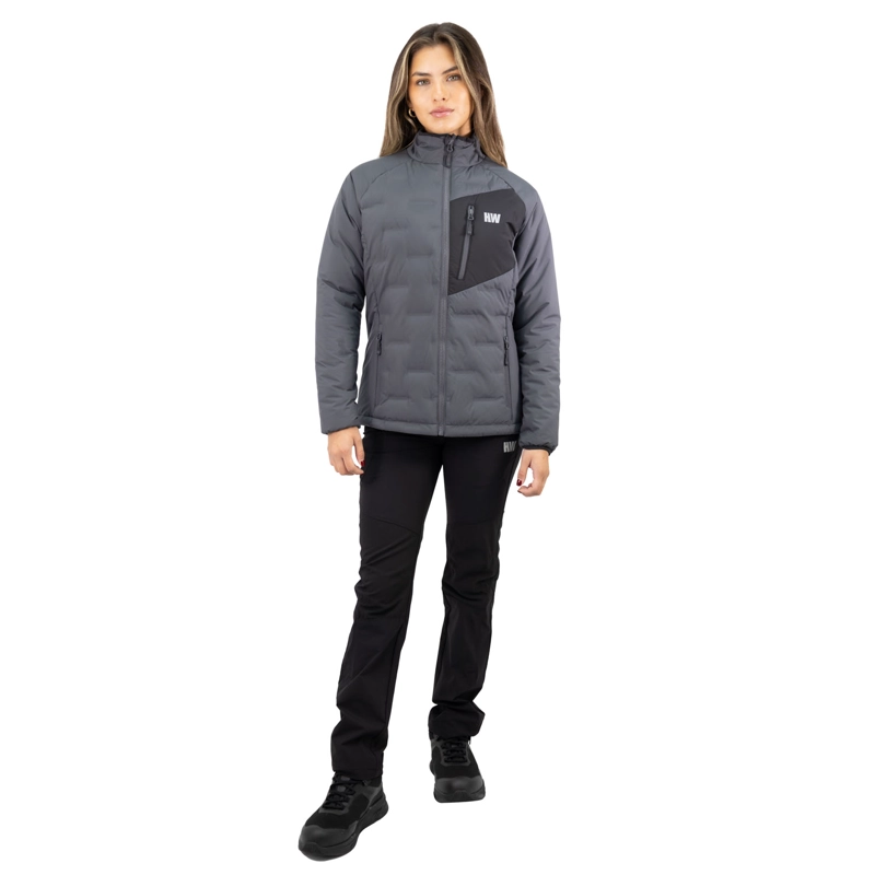 PARKA INSULADA HW EXPLORER S/GORRO MUJER CARBON GREY - 1