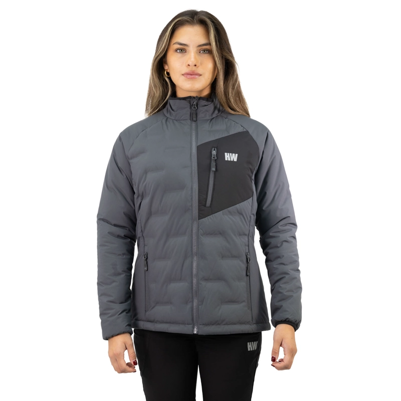 PARKA INSULADA HW EXPLORER S/GORRO MUJER CARBON GREY - 2