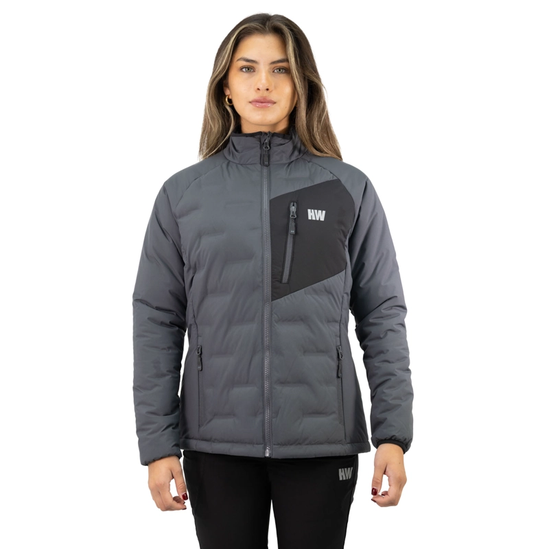 PARKA INSULADA HW EXPLORER S/GORRO MUJER CARBON GREY - 2