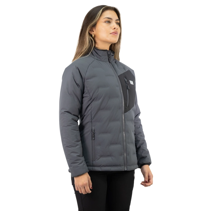 PARKA INSULADA HW EXPLORER S/GORRO MUJER CARBON GREY - 3