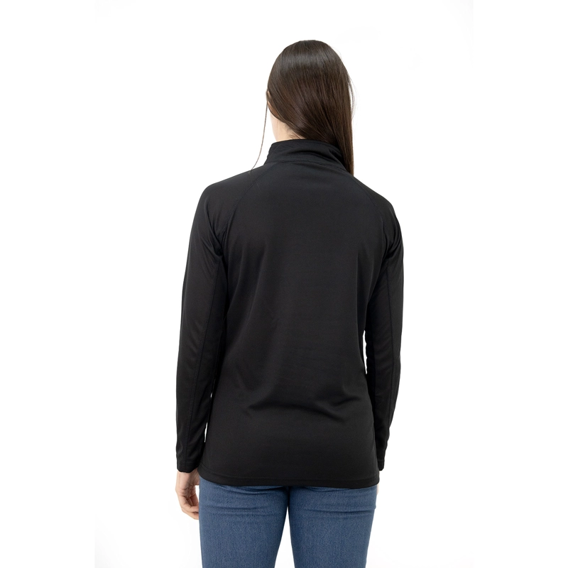 POLERA QUEBEC HALF-ZIP NEGRO MUJER - 4