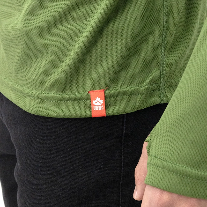 POLERA QUEBEC HALF-ZIP VERDE OLIVA HOMBRE - 5