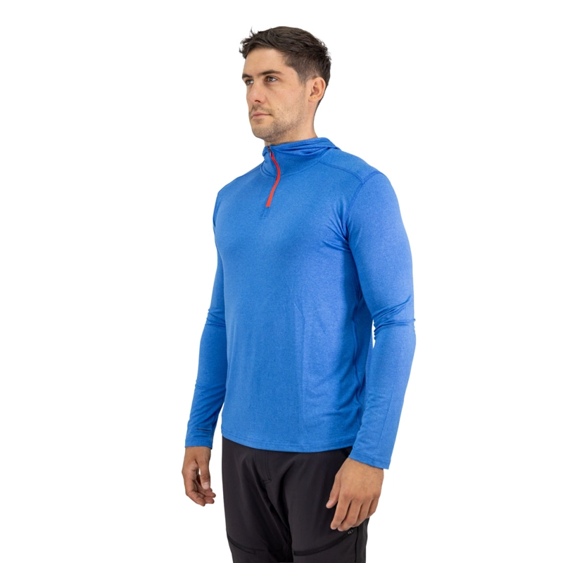 POLERA DRY FIT HW SPX C/ GORRO MANGA LARGA HOMBRE BLUE - 2