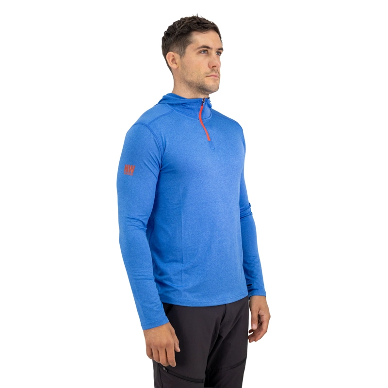 POLERA DRY FIT HW SPX C/ GORRO MANGA LARGA HOMBRE BLUE - 3