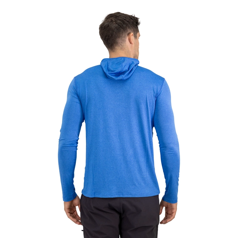 POLERA DRY FIT HW SPX C/ GORRO MANGA LARGA HOMBRE BLUE - 4