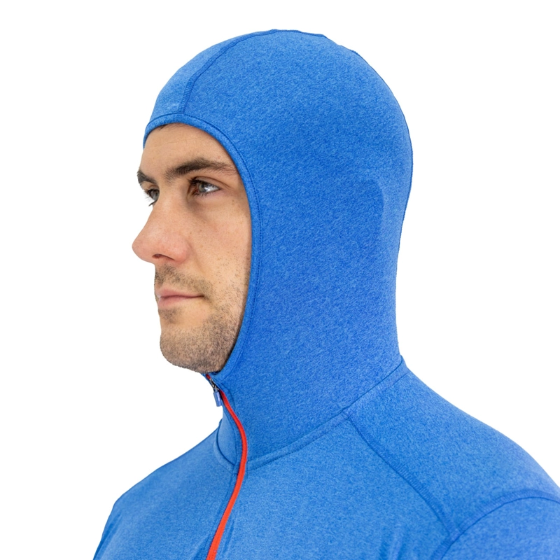 POLERA DRY FIT HW SPX C/ GORRO MANGA LARGA HOMBRE BLUE - 5