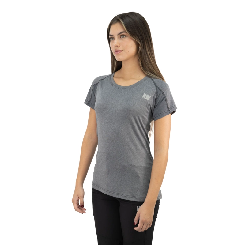 POLERA DRY FIT HW SPX MANGA CORTA MUJER CARBON GREY - 2