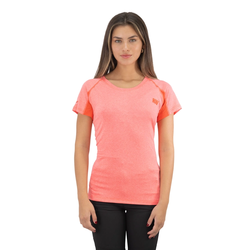 POLERA DRY FIT HW SPX MANGA CORTA MUJER CORAL - 1