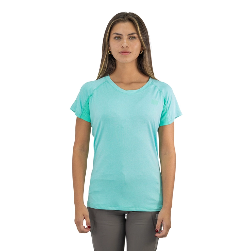 HARDWORK POLERA DRY FIT HW SPX MANGA CORTA MUJER AQUA