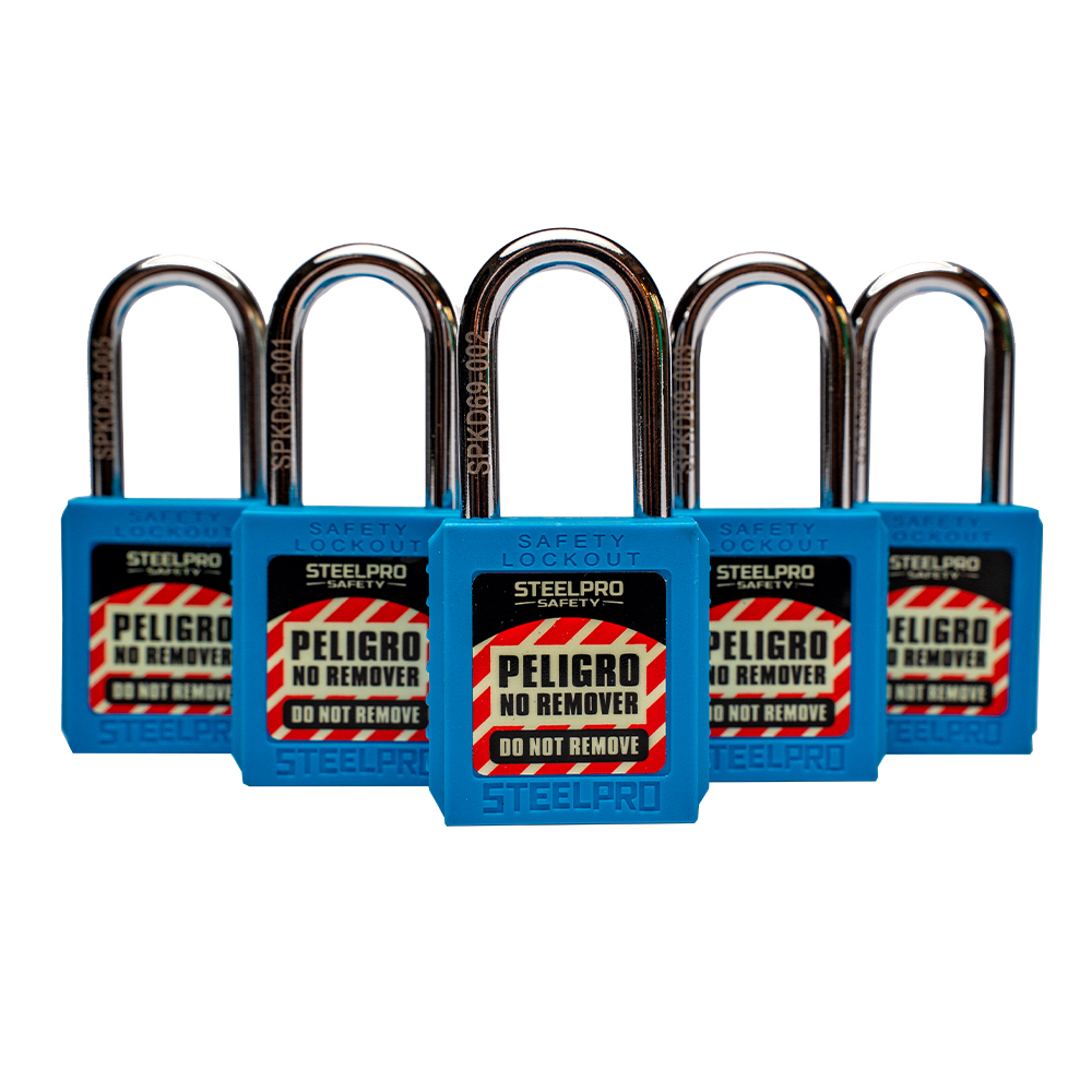 KIT STEELPRO DE 5 CANDADOS MK X10 AZUL - 2