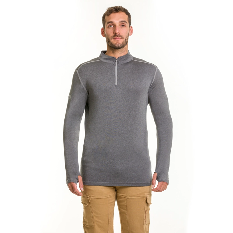 POLERA DRY FIT HW SPX MANGA LARGA HOMBRE CARBON GREY - 1