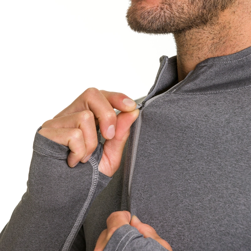 POLERA DRY FIT HW SPX MANGA LARGA HOMBRE CARBON GREY - 5