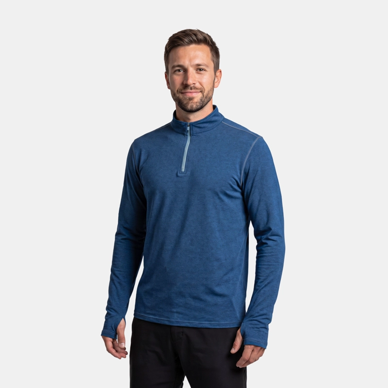 POLERA DRY FIT HW SPX MANGA LARGA HOMBRE DEEP BLUE - 1