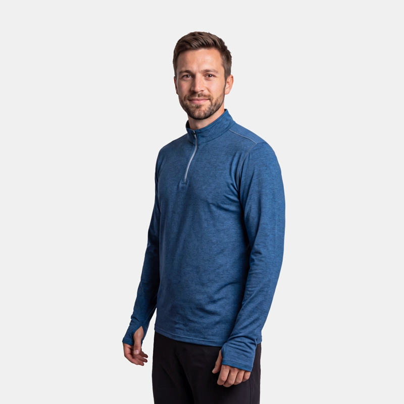 POLERA DRY FIT HW SPX MANGA LARGA HOMBRE DEEP BLUE - 3