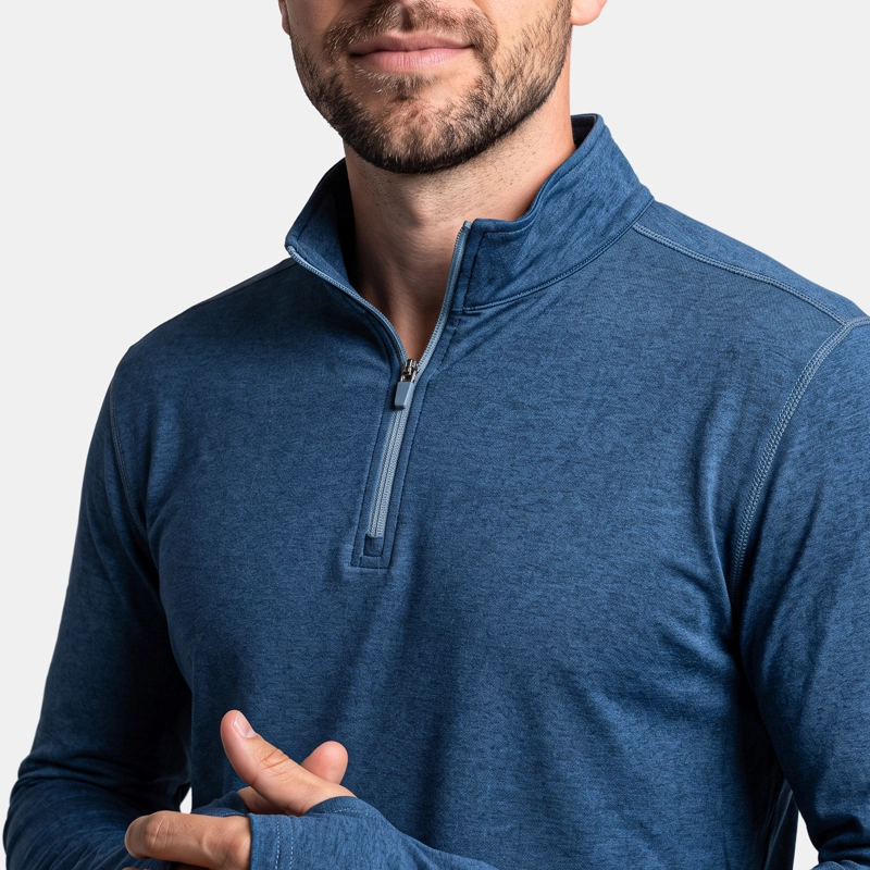 POLERA DRY FIT HW SPX MANGA LARGA HOMBRE DEEP BLUE - 4