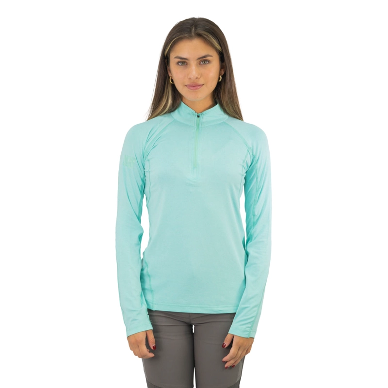 POLERA DRY FIT HW SPX MANGA LARGA MUJER AQUA - 1